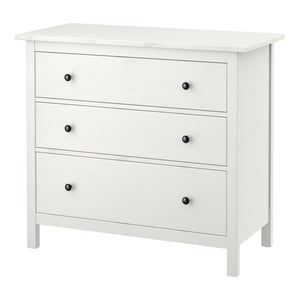 Hemnes 3 Drawer Chest White Stain Ikea