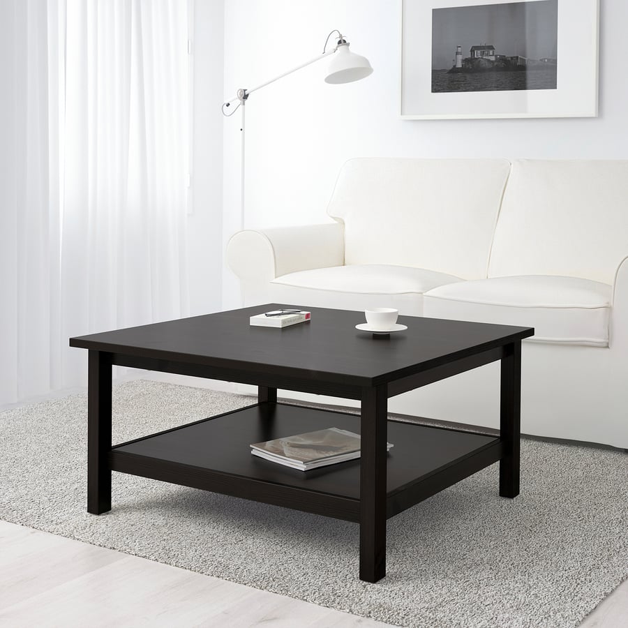 HEMNES Coffee table, blackbrown, 35 3/8x35 3/8" IKEA