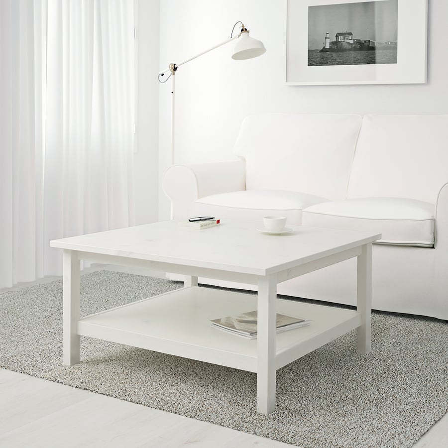 HEMNES Coffee table, white stain white, 35 3/8x35 3/8" - IKEA