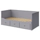 HEMNES Daybed frame with 3 drawers, gray, Twin