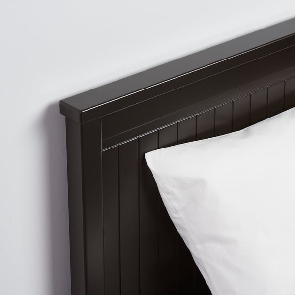 HEMNES Daybed with 3 drawers/2 mattresses, black-brown/Åsvang firm, Twin
