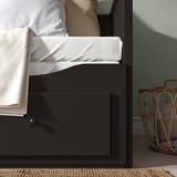 HEMNES Daybed with 3 drawers/2 mattresses, black-brown/Åsvang firm, Twin