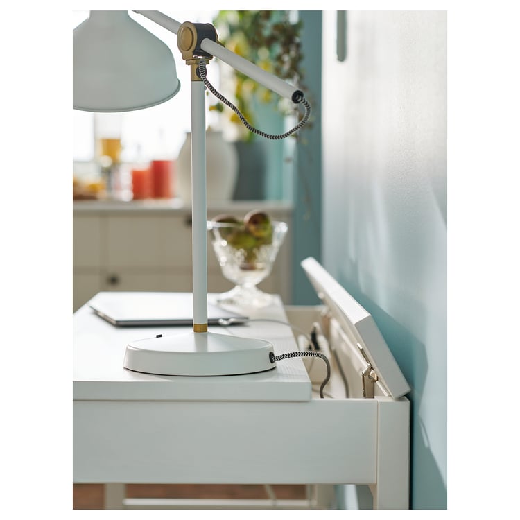 HEMNES Desk with 2 drawers, white stain, 471/4x181/2" IKEA