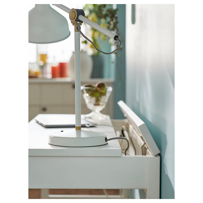 HEMNES Desk with 2 drawers, white stain, 471/4x181/2" IKEA