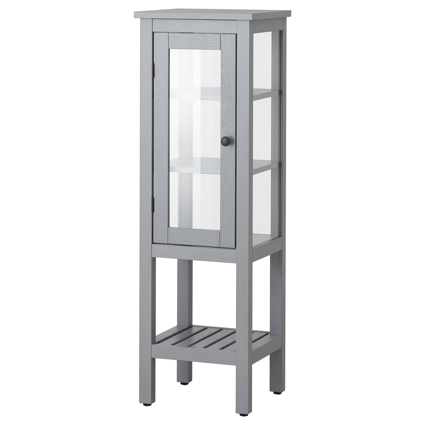 HEMNES High with glass door, gray, 161/2x15x515/8" IKEA