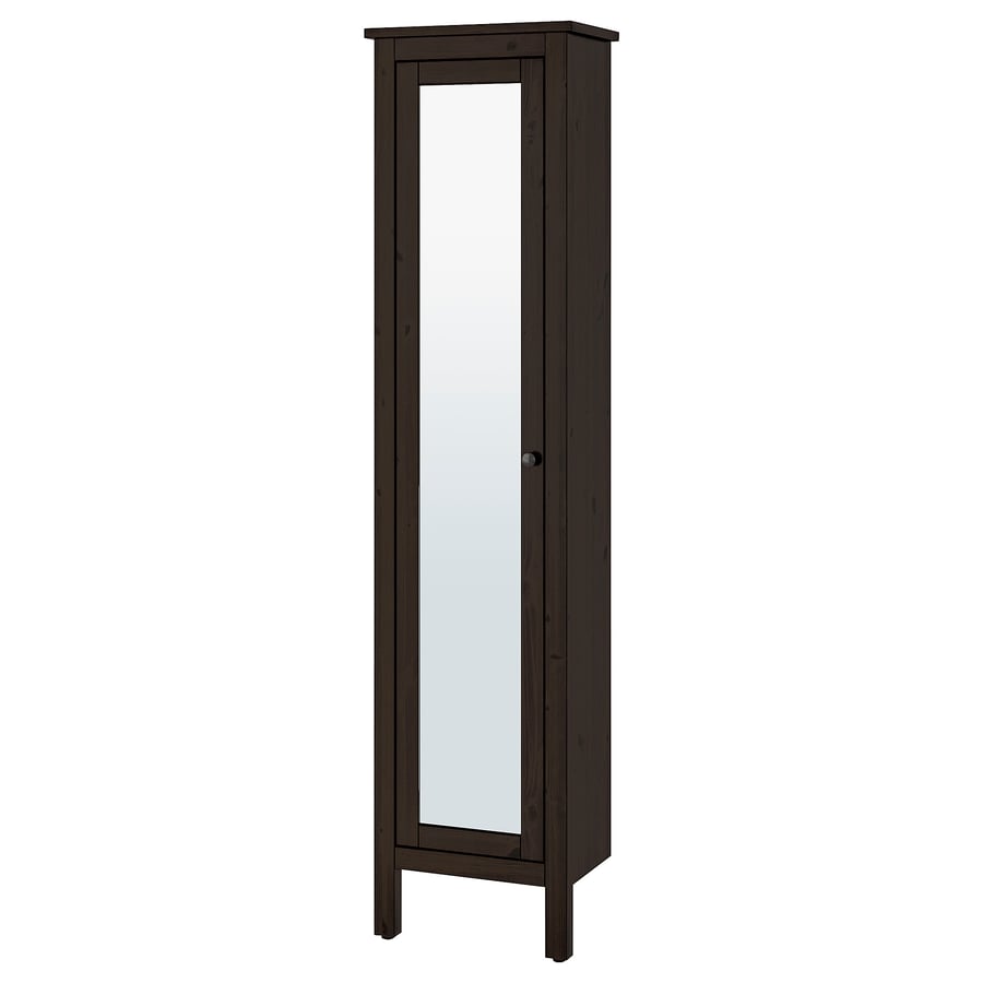 HEMNES High with mirror door, gray, 19 1/4x12 1/4x78 3/4" IKEA