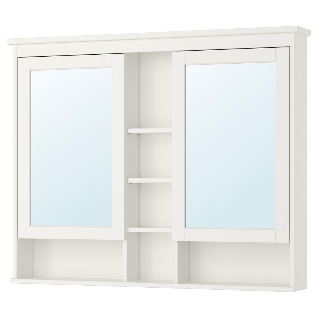 HEMNES Mirror with 2 doors, white, 47 1/4x38 5/8" IKEA