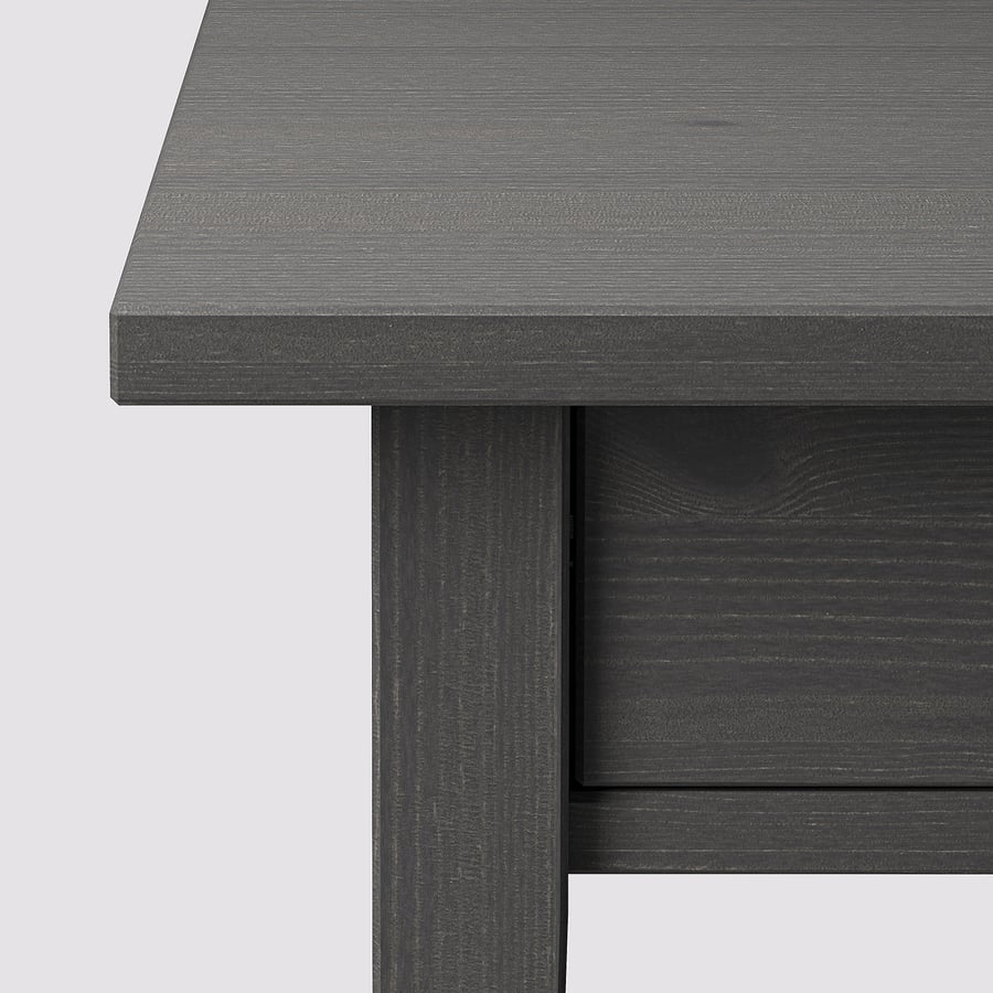 HEMNES Nightstand, gray dark gray stained, 18 1/8x13 3/4" IKEA