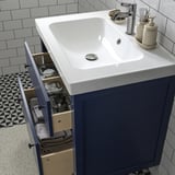 HEMNES / ORRSJÖN Bathroom vanity with sink & faucet, blue, 31x21 3/4x34 7/8 "