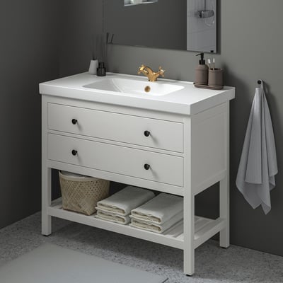 HEMNES / ORRSJÖN Open wash-stand w drawer/wash-basin