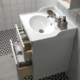 HEMNES / RUTSJÖN Bathroom vanity with sink & faucet, white, 25 1/4x21 7/8x37 "