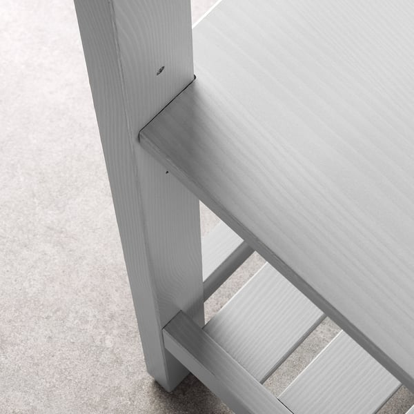 HEMNES Shelf unit, gray, 16 1/2x67 3/4 "