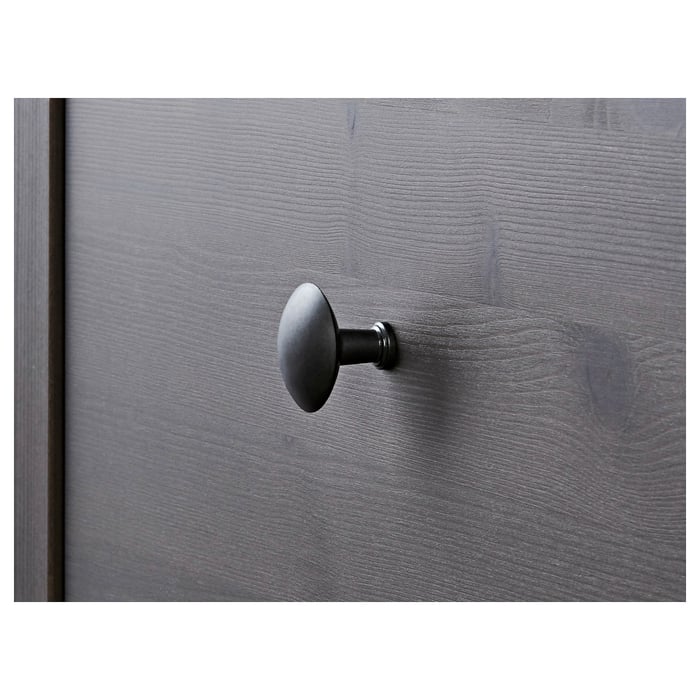 HEMNES Shoe with 4 compartments, gray dark gray stained, 42 1