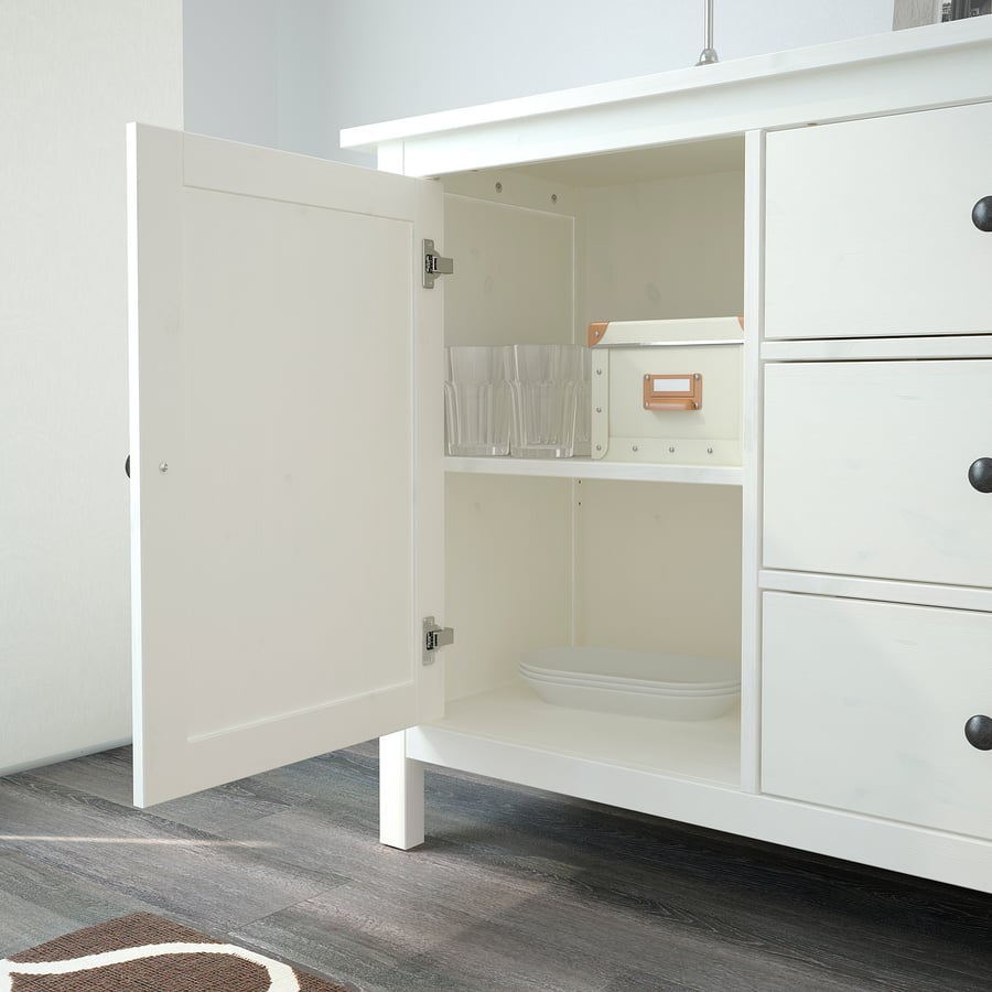 HEMNES Sideboard, white stain, 61 3/4x34 5/8" IKEA