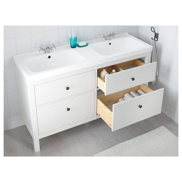 HEMNES Sink with 4 drawers, white, 55 1/8" IKEA