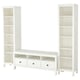 HEMNES TV storage combination, white stain, 96 1/2x77 1/2 "