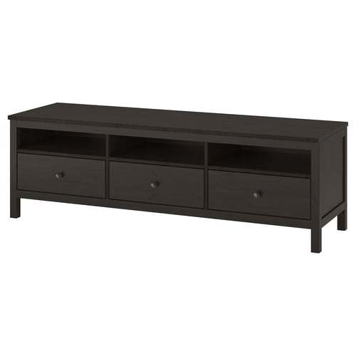 HEMNES TV unit, blackbrown, 72x18 1/2x22 1/2" IKEA