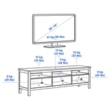 HEMNES TV unit, white stain, 72x18 1/2x22 1/2 "