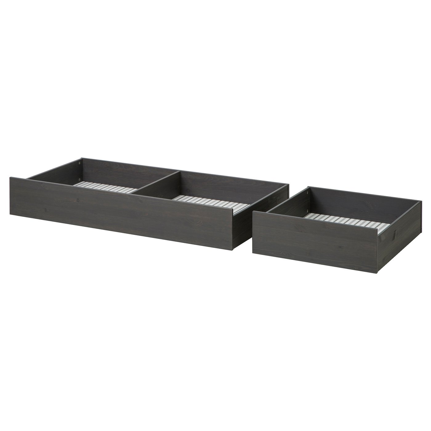 Hemnes Underbed Storage Box Set Of 2 Dark Gray Stained Twin Full Ikea