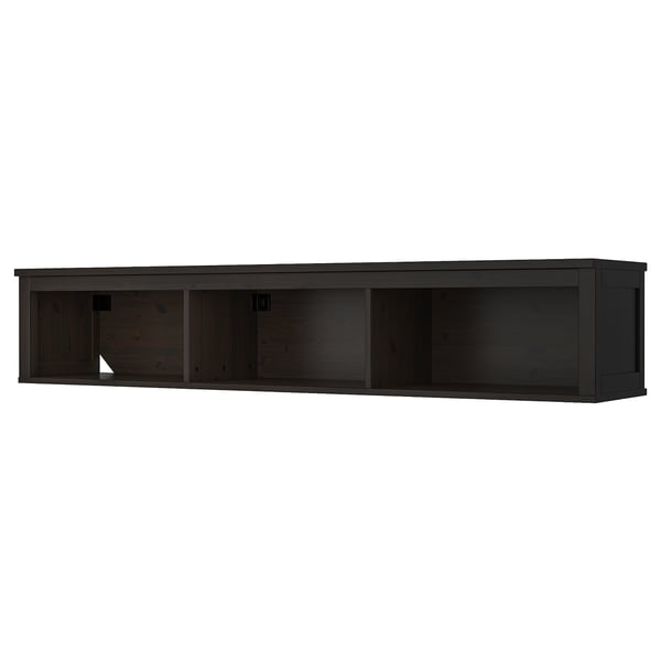 HEMNES Wall/bridging shelf, blackbrown, 72x14 5/8" IKEA