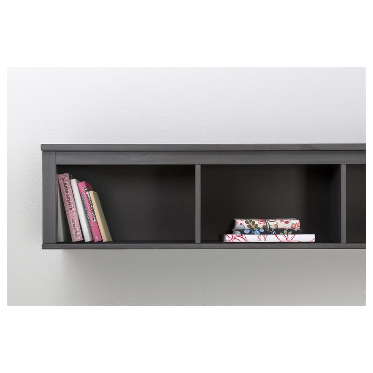HEMNES Wall/bridging shelf, dark gray gray stained, 58 1/4x14 5/8" IKEA