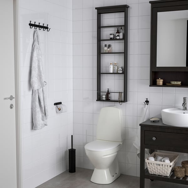 HEMNES Wall shelf, blackbrown, 16 1/2x46 1/2" IKEA