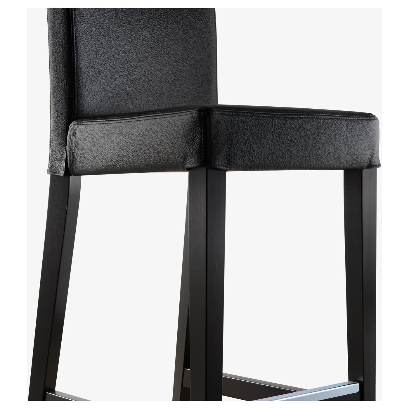 HENRIKSDAL Bar stool with backrest brownblack, Glose black IKEA