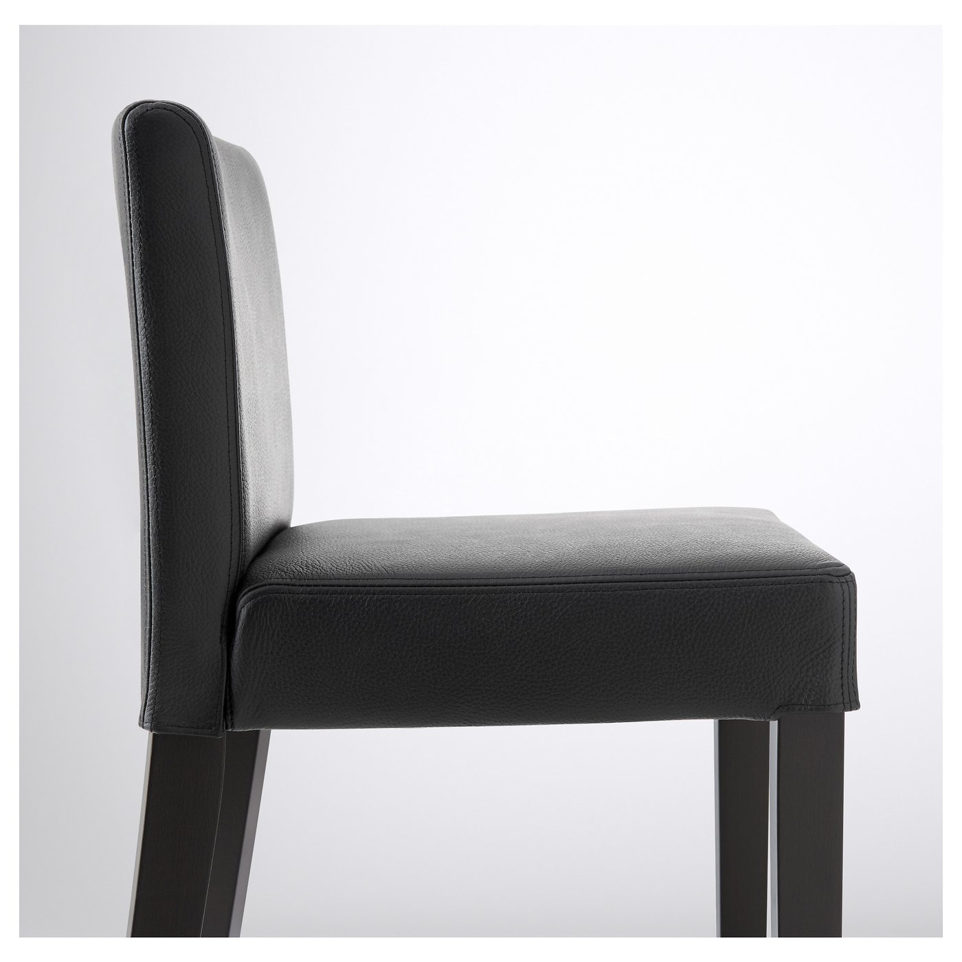 HENRIKSDAL Bar stool with backrest brownblack, Glose black IKEA