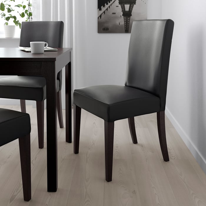 HENRIKSDAL Chair, dark brown, Glose black IKEA