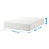 HESSTUN Eurotop mattress, plush/white, King