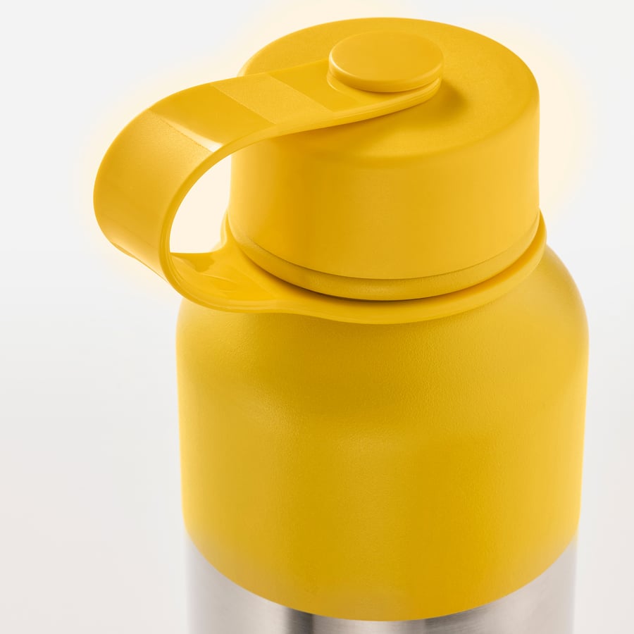 HETLEVRAD vacuum flask, stainless steel/yellow, 17 oz IKEA