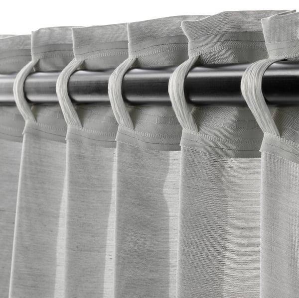 Hilja Curtains 1 Pair Gray Ikea