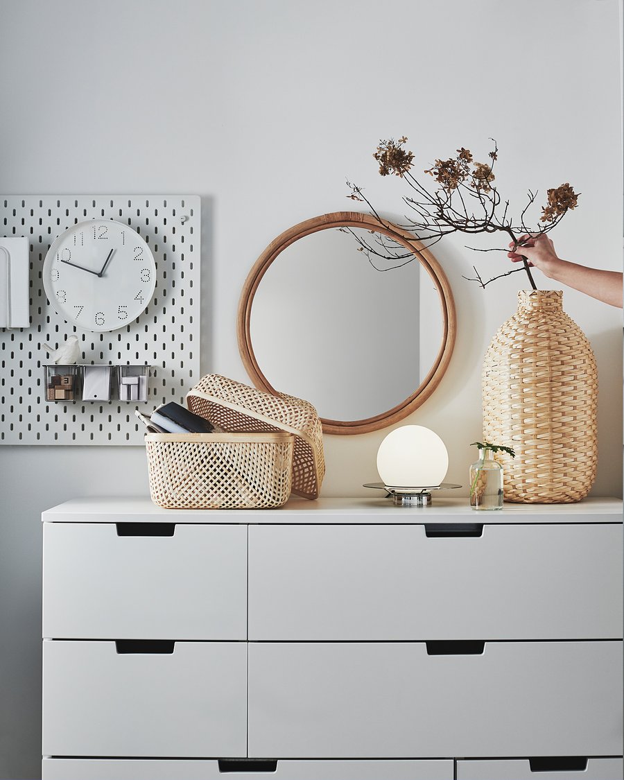 HINDÅS Mirror, rattan, 195/8" IKEA