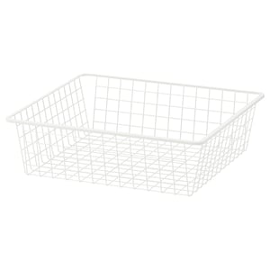 HJÄLPA Wire basket, white, 23 5/8x21 5/8 "