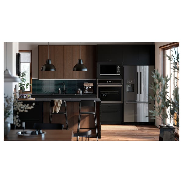 HJÄLTEBY True Convection Wall Oven Selfclean, black Stainless steel