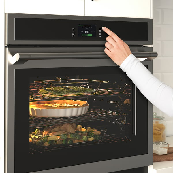 HJÄLTEBY True Convection Wall Oven selfclean, Stainless steel