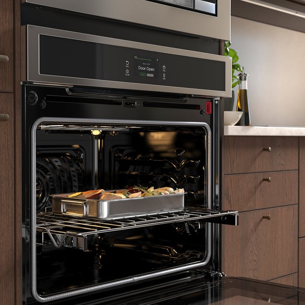 Miele Black Under 25 Inch Cutout Height Wall Ovens with PerfectClean  Stainless Steel Interior, Wireless Roast Probe features