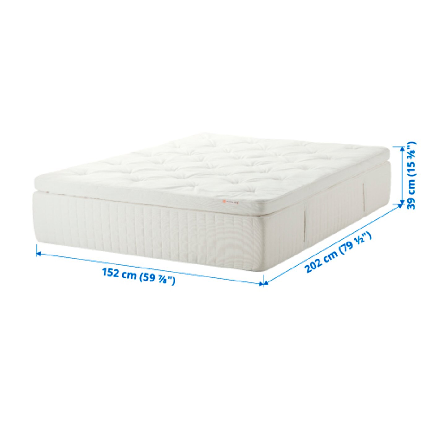 queen size pillow top mattress dimensions