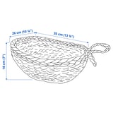 HÖKRUBBA Basket, water hyacinth, 10 ¼x13 ¾x7 "