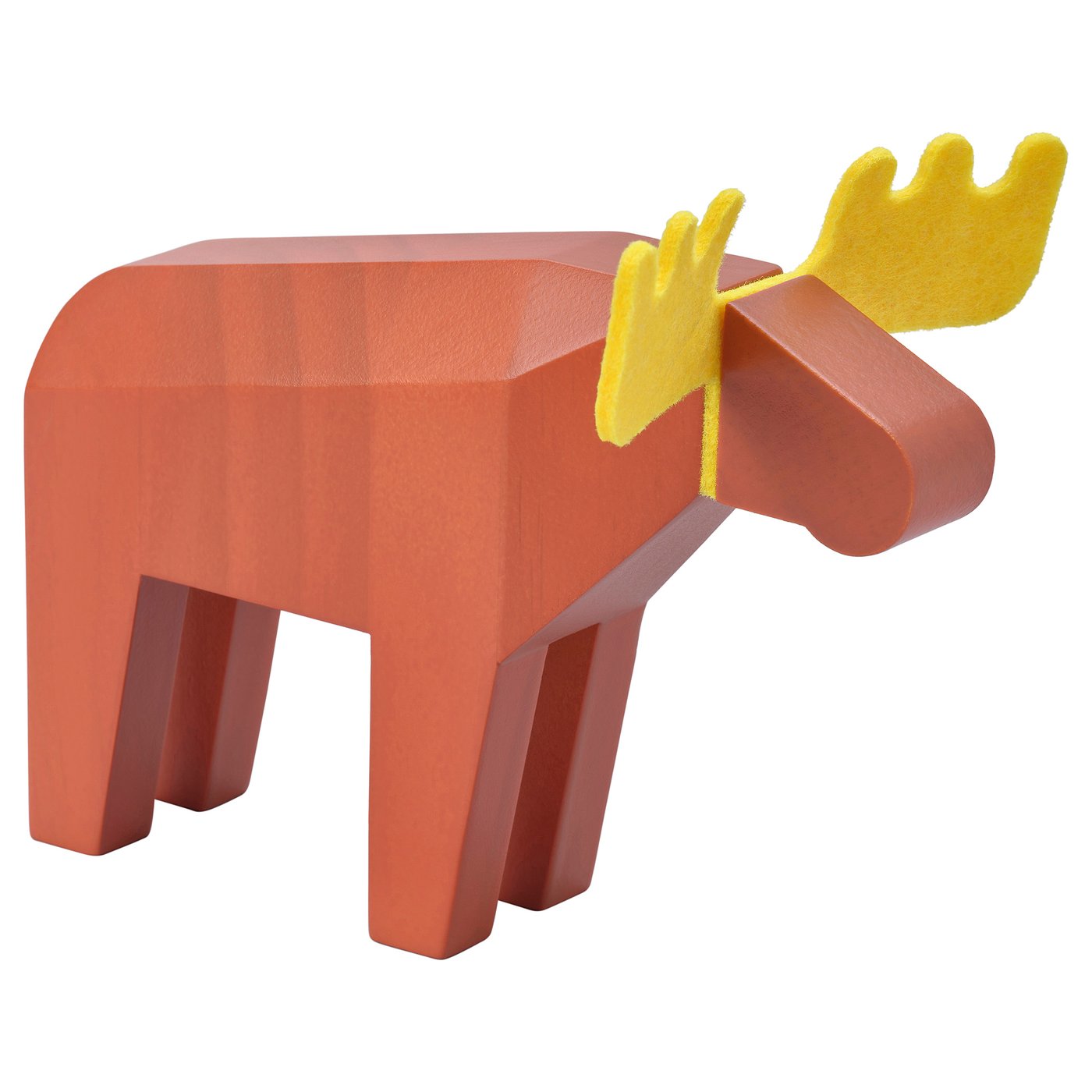 HÖSTAGILLE decoration, moose, orange/beige-yellow, 5