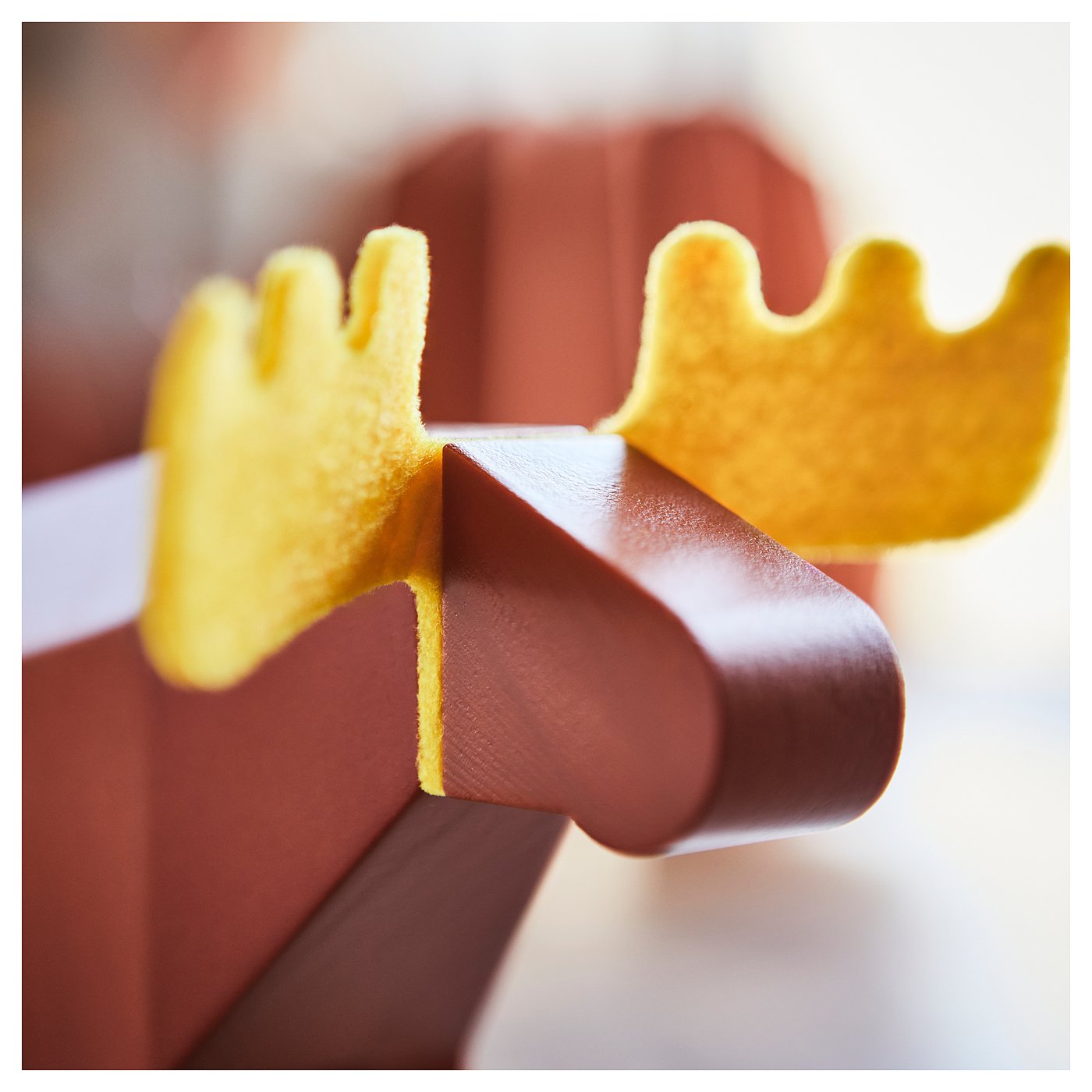 Decoration, moose, orange/beige-yellow 3