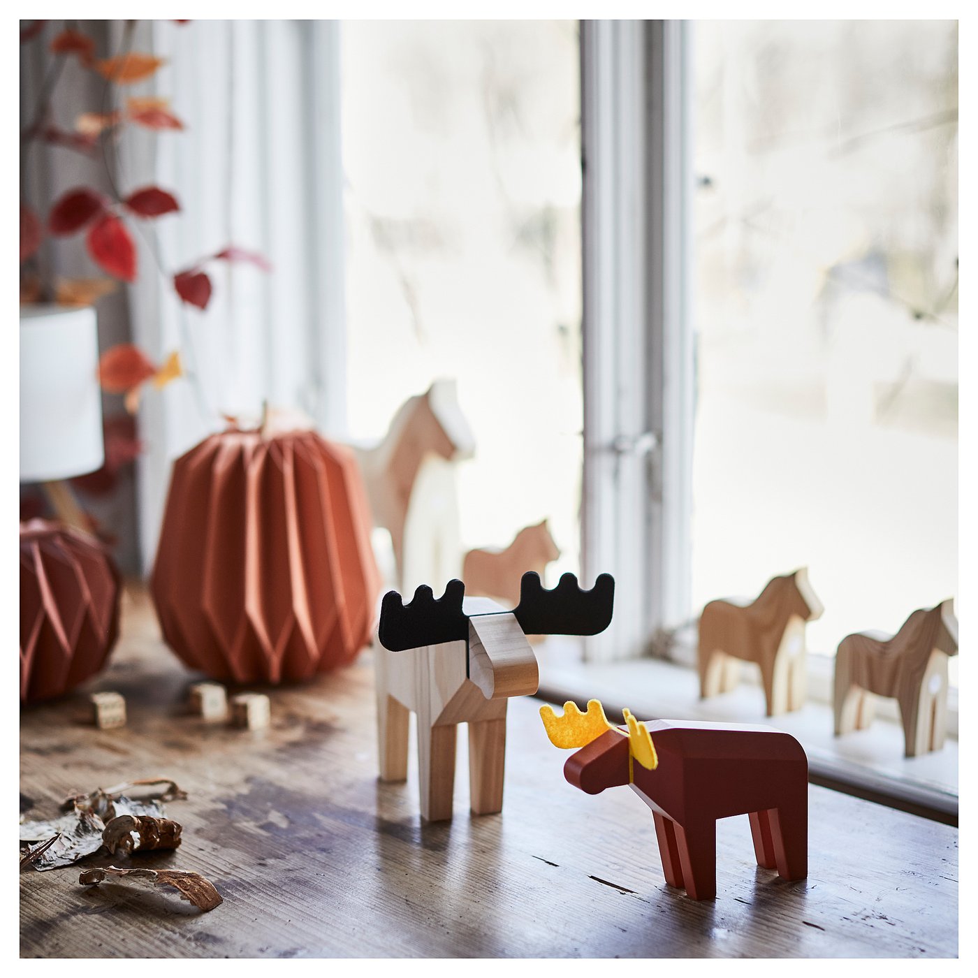 Decoration, moose, pine/black 4