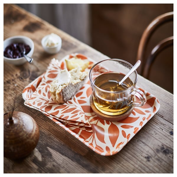 HÖSTAGILLE Paper napkin, orange, 13x13 "