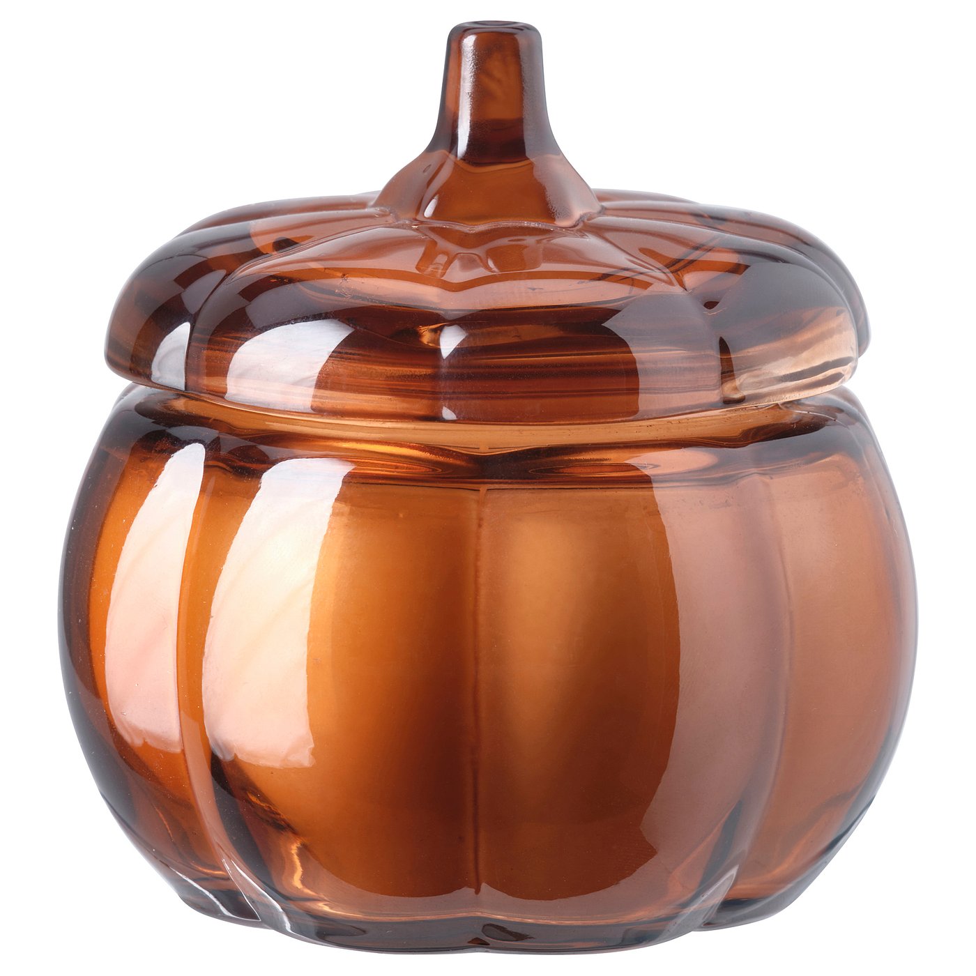 HÖSTAGILLE scented candle in glass, Spiced pumpkin/brown, 20 hr - IKEA