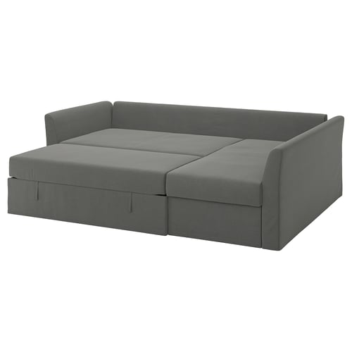 HOLMSUND Sleeper sectional, 3-seat, Borgunda dark gray