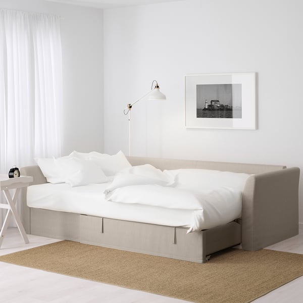 HOLMSUND sleeper sectional, 3seat, Nordvalla beige IKEA