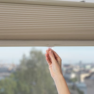HOPPVALS Cellular blind, beige, 27x64 "