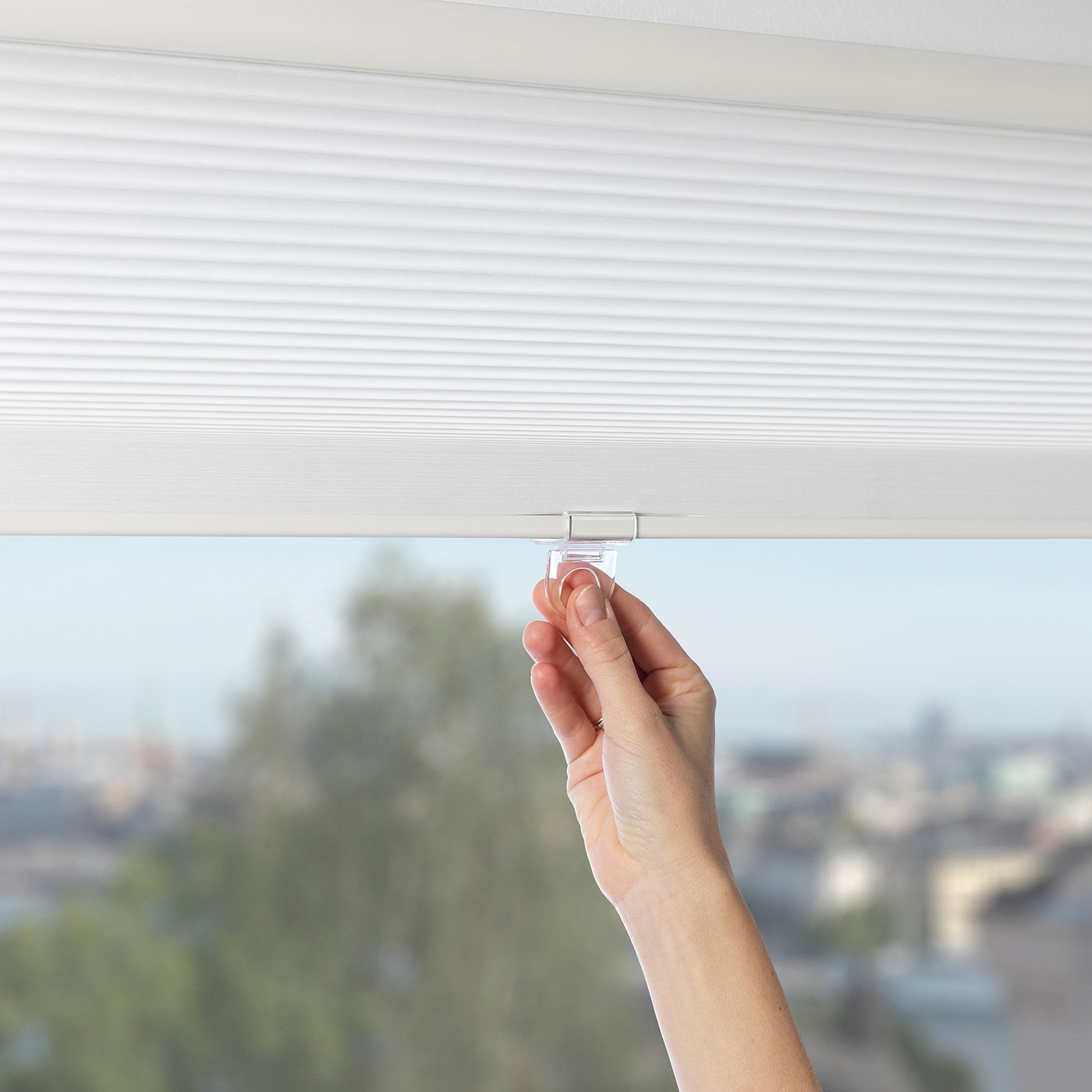 HOPPVALS Cellular blind, white, 38x64