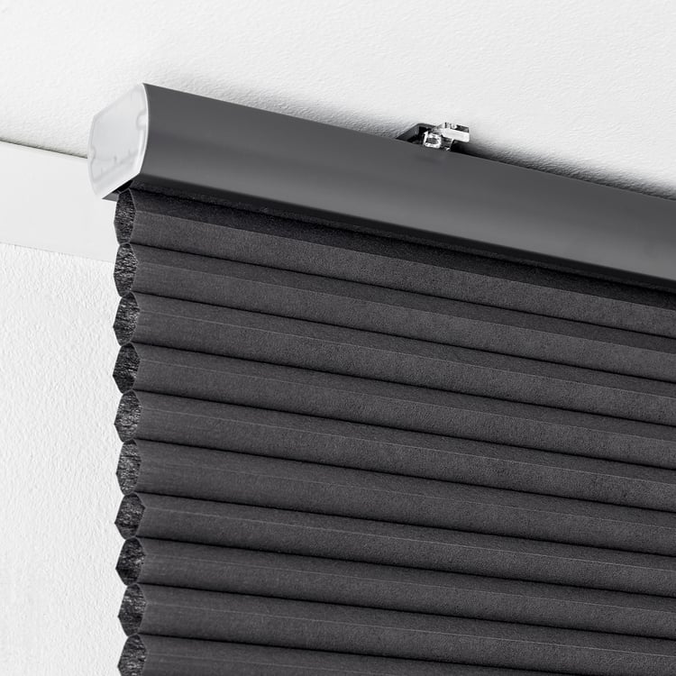 HOPPVALS room darkening cellular blind, gray, 34x64" IKEA