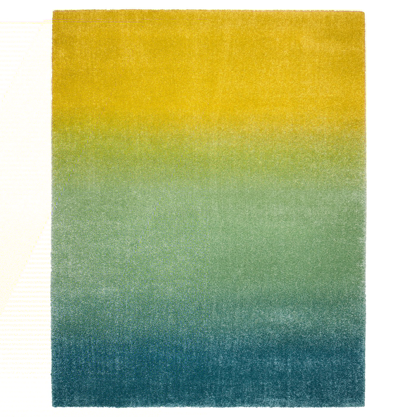 Rug, High Pile, Blue/Green Yellow
